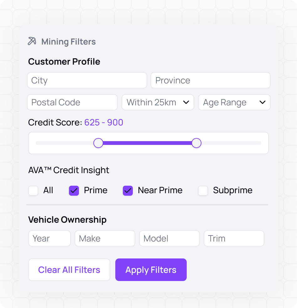 Custom campaign filters